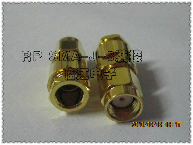 RP SMA-J-3 loaded with SMA HF full gold plated -3 feeder SMA public -3 connector