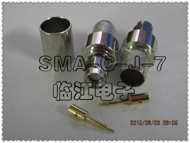 SMA-C-J-7 SMA high frequency full nickel plated connector -7 feeder SMA male -7 connector