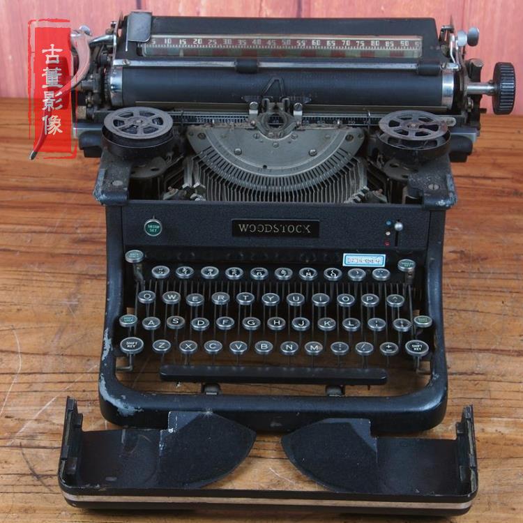 1948 American Antique Wood Esk Woodstock Mechanical English Typewriter Old Objects