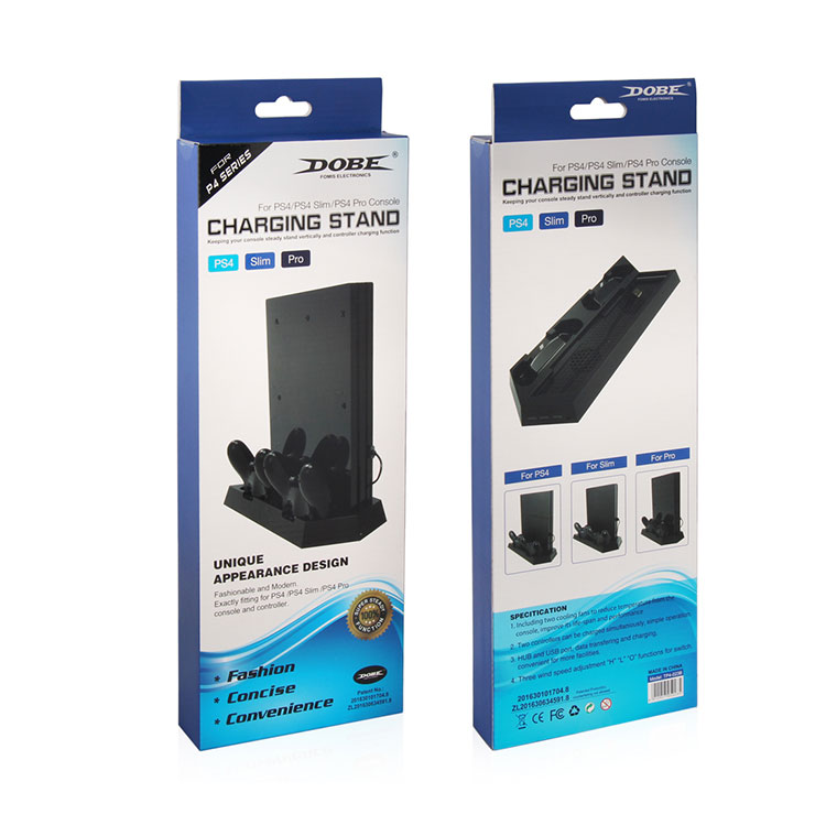 Quạt làm mát PS4 / SLIM / PRO Khung quạt cơ sở Bộ sạc tay cầm Bộ sạc kép đa chức năng PS4 - PS kết hợp cáp sạc samsung chính hãng