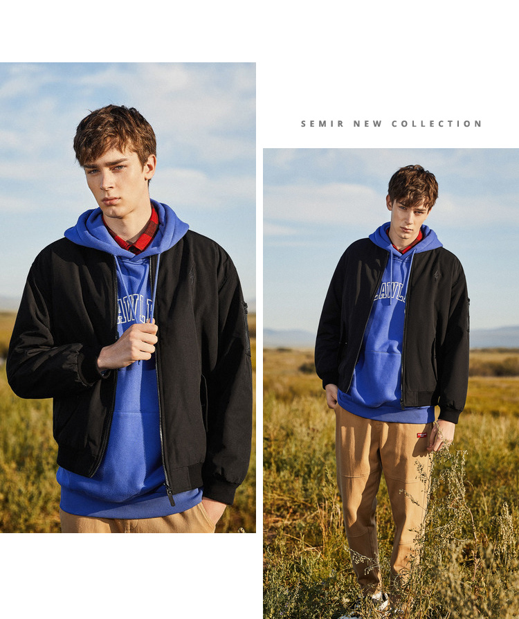 Quần áo cotton Senma nam 2019 mùa đông nam mới quần áo áo khoác học sinh áo khoác rộng đẹp trai áo khoác cotton dày - Bông áo jean nam