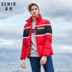 Senma cotton quần áo nam 2019 mùa đông nam mới dịch vụ bánh mì dày in ngắn áo khoác cotton lỏng áo khoác cotton - Bông áo khoác jean Bông