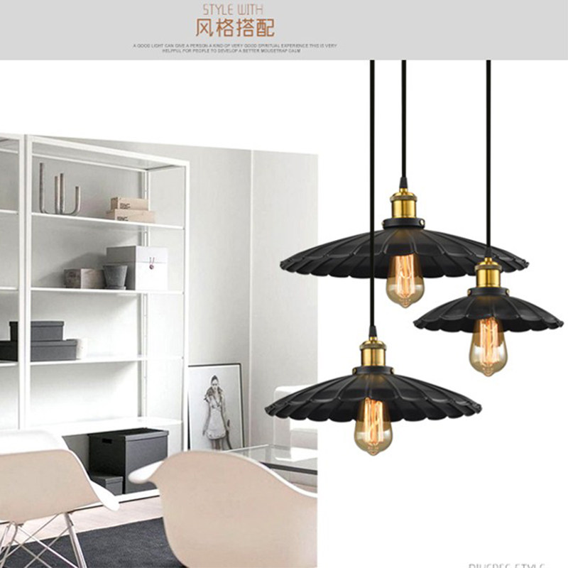 Industrial wind chandelier creative personality retro lighting bar table cafe lighting iron single head dining room chandelier