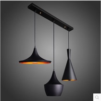 Loft retro industrial bar restaurant lighting Nordic minimalist creative single-head wrought iron bar musical instrument chandelier