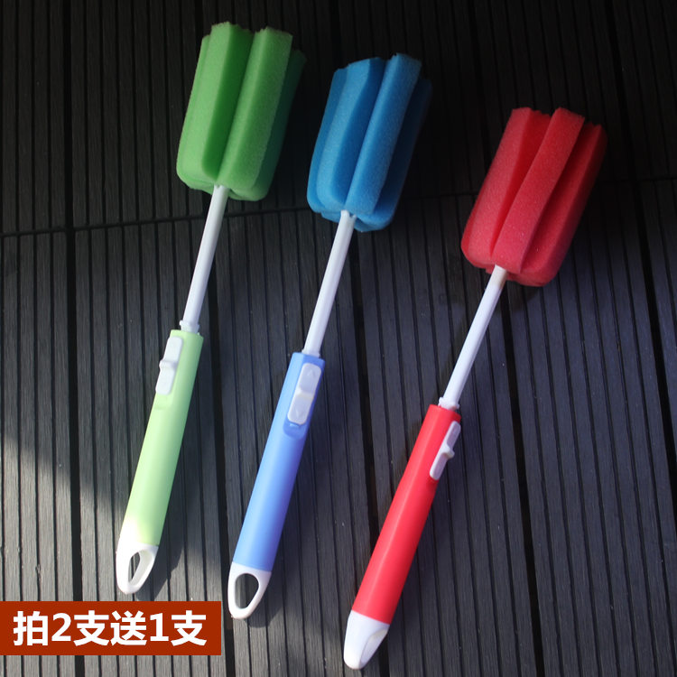 Extended handle Japanese cup brush Telescopic cup brush Large sponge bottle brush Glass cleaning brush Kettle brush