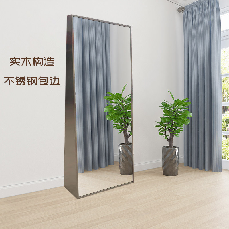 Hairdresdist Mirror Desk Beauty Hair Salon Hair Salon Independent Wall Cut Hair Makeup Mirror Son With LED Light Touch Full Body Mirror