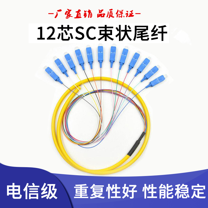 SC12 core beam fiber pigtail fiber pigtail cable SC UPC single-mode jumper Fiber optic line Fiber optic jumper Carrier grade