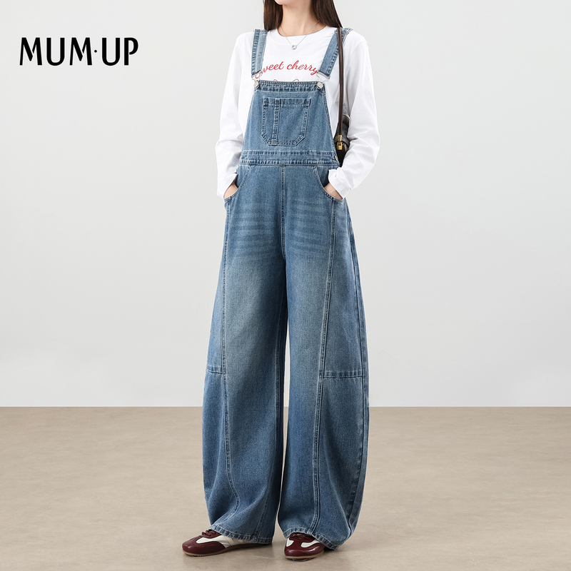Mumup Maternity Denim Overalls Spring and Autumn New Loose Fit Age-Reducing Versatile Scimitar Wide-Leg Pants Maternity Pants Mumup Maternity Denim Overalls Spring and Autumn New Loose Fit Age-Reducing Versatile Scimitar Wide-Leg Pants Maternity Pants