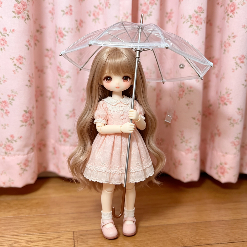 Bjd Doll Photo Shoot Transparent Umbrella, 1/4 Scale Doll Styling Accessory, Toy Umbrella, Mini Craft Umbrella, Xiaohongshu Handmade Umbrella Bjd Doll Photo Shoot Transparent Umbrella, 1/4 Scale Doll Styling Accessory, Toy Umbrella, Mini Craft Umbrella, Xiaohongshu Handmade Umbrella