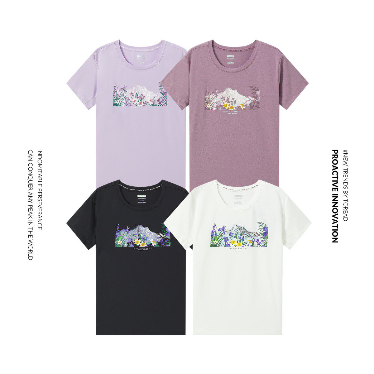 Pathfinder quick-drying T-shirt female 21 summer new outdoor sports elastic printing casual short-sleeved TAJJ82222