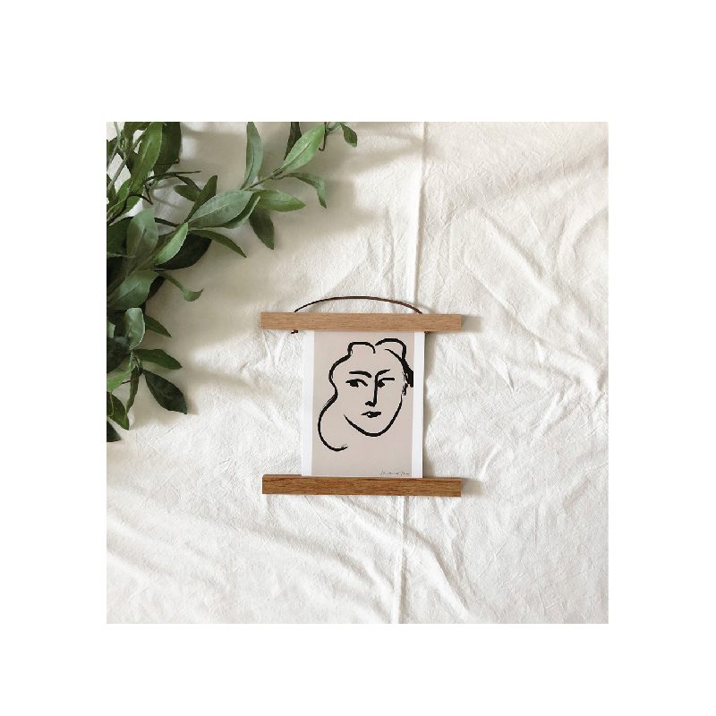 Nordic ins postcard hanging picture decorative poster sandwich solid wood picture frame calendar photo clip wall decoration pictorial