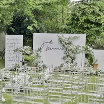 Wedding banquet hall crystal chair transparent chair dining chair light luxury minimalist high-end design acrylic plastic chair internet celebrity chair