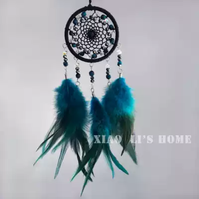 (Xiaolijia)Original blue tiger eye dream catcher car pendant Home jewelry pendant gift symbolizes body protection and safety