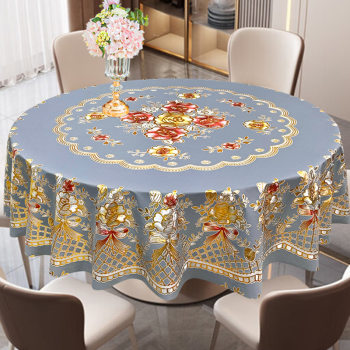 Round table cloth waterproof oil-proof and anti-scalding pvc table mat dining table fabric home hotel round dining cloth square table cloth Round table cloth waterproof oil-proof and anti-scalding pvc table mat dining table fabric home hotel round dining cloth square table cloth