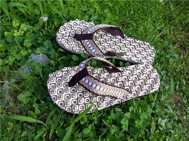 Dép massage nam flip flops giày bãi biển dép đi trong nhà của nam giới thường dép đi trong nhà không trượt bọt vải vành đai