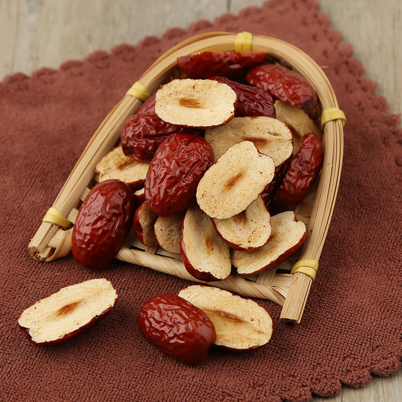 Seedless red jujube slices fresh red jujube meat soft jujube dry pitted jujube slices red jujube donkey-hide gelatin cake raw materials 3 catties 5 catties