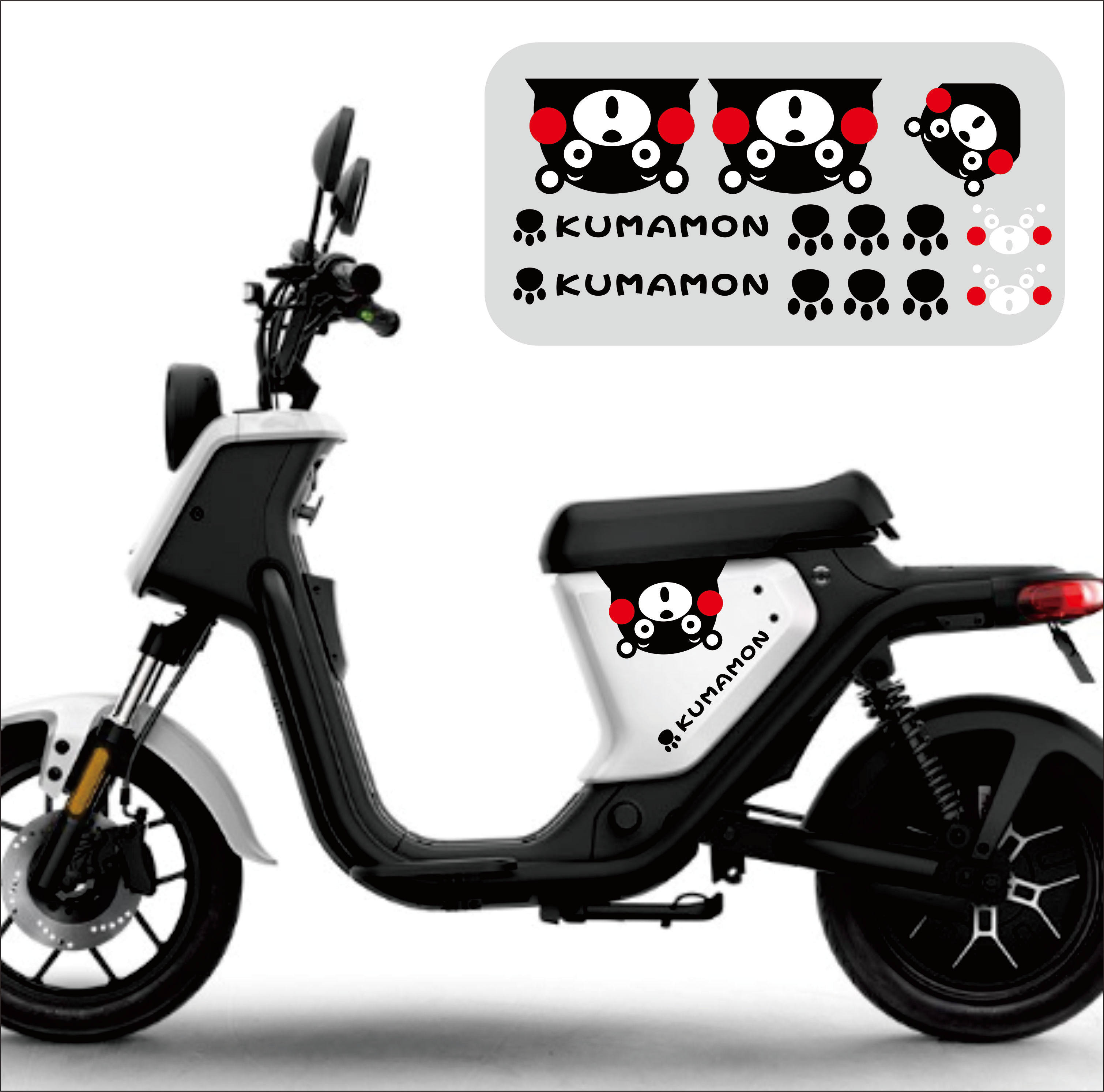 Small Bull Electric Car U1 Sticker Locomotive Stickers Bear Moto Bear Stickers Reflective Patch Paper Cartoon Stickers