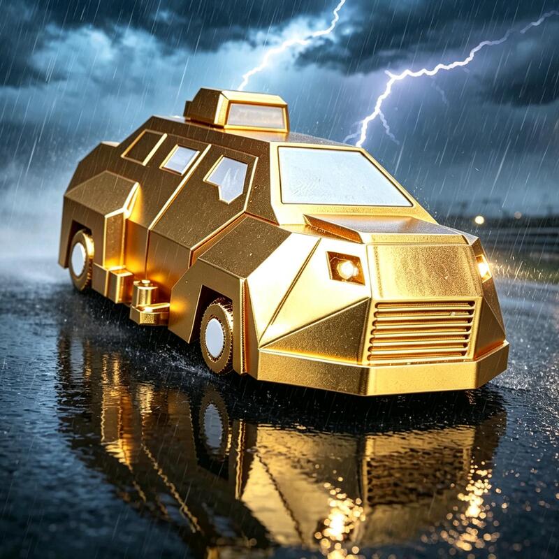 Golden Armor Storm Chaser Titus Movable Deployment Windproof Racing Car Tiv2 Series Children's Toy