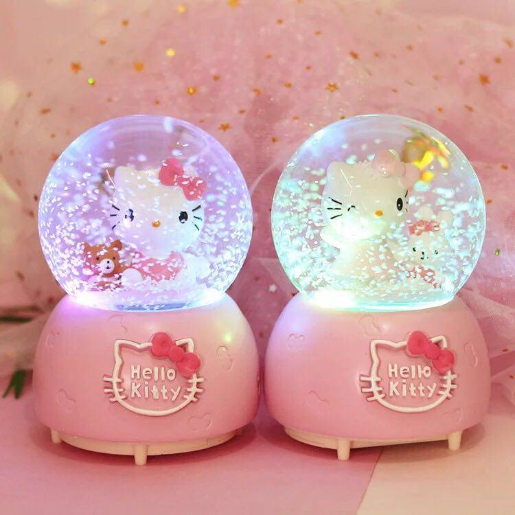 Girl heart cute snowflake crystal ball music box lighting girl gift girlfriend children birthday gift Valentine's Day