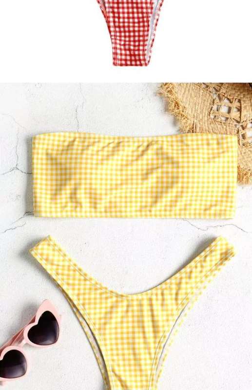 Mùa hè 2019 mới bụng đồ lót khiêu vũ áo tắm nữ gợi cảm in áo tắm kẻ sọc bikini bikini - Bikinis bikini gợi cảm