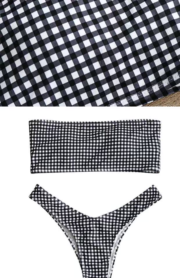 Mùa hè 2019 mới bụng đồ lót khiêu vũ áo tắm nữ gợi cảm in áo tắm kẻ sọc bikini bikini - Bikinis áo tắm 1 mảnh