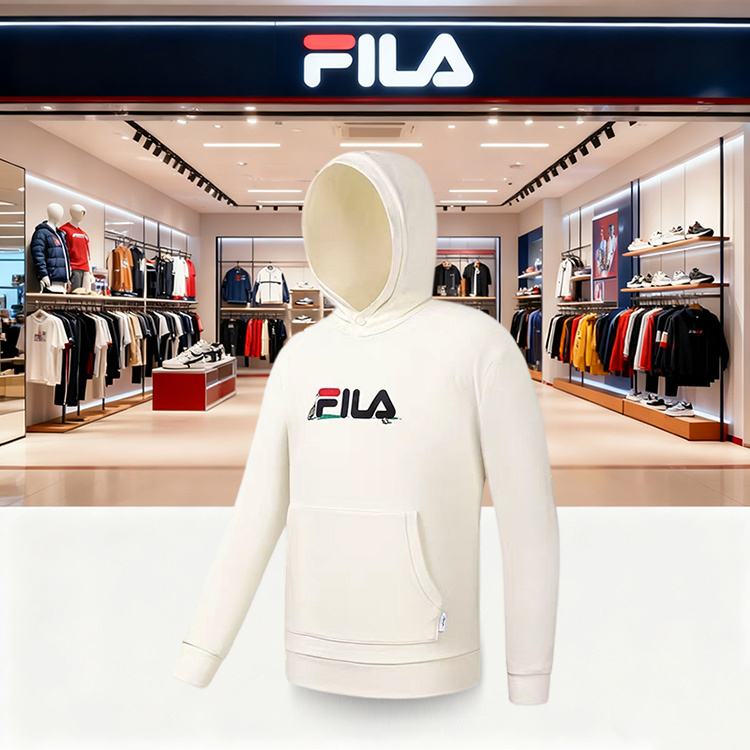 Fila Textured Sweatshirt | Fila Hooded Long-Sleeve Shirt 26 Autumn Style Tennis Sports Hooded Loose Knit Top