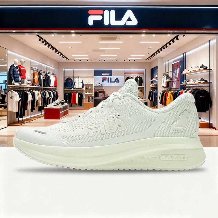 Fila Soft Cloud 4-Way Running Shoes Men's Shoes 2026 Summer New Sports Women's Shoes Running Shoes Rebound Mesh Running Shoes