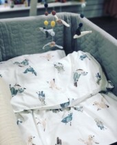 Spot new Swedish Elodie Details hand-painted birds childrens quilt cover pillowcase Cotton