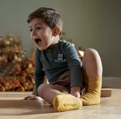 little Home spot Danish gobabygo organic cotton children's socks baby indoor anti-slip socks bamboo fiber