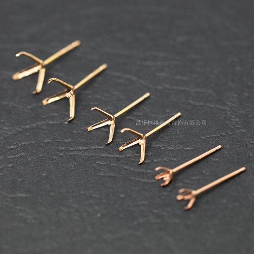 Серьги, бриллиантовая инкрустация камня, золото 18 карат, 7mm, золото 750 пробы