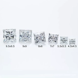 Moissanite Burquoise Princess Square 5,5*5,5 мм Special Shipe Super Flash можно использовать в качестве замены