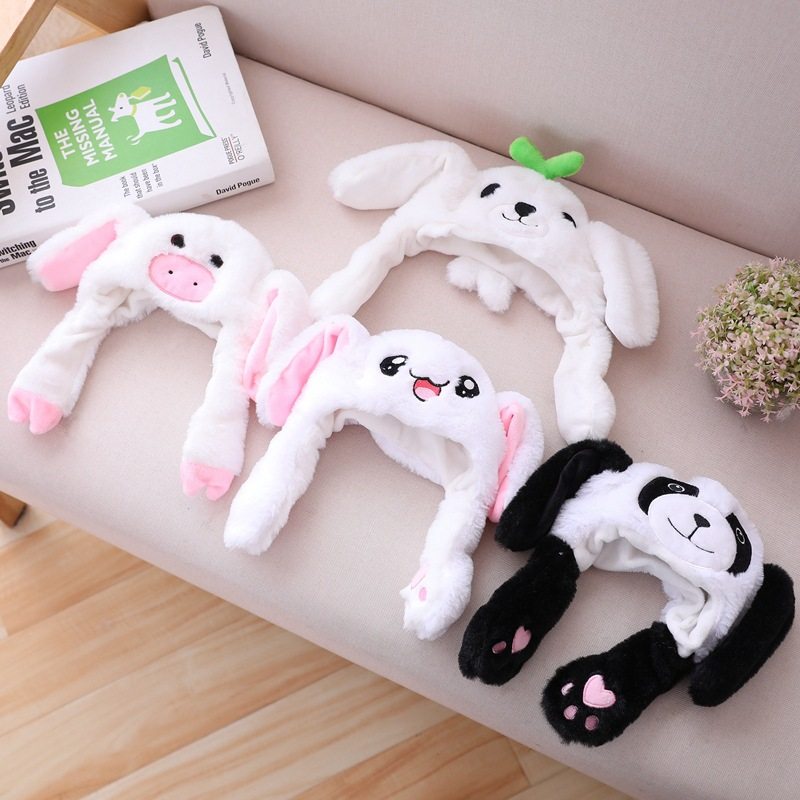 20cm spot star doll doll with hat shaking sound moving rabbit ears 20CM baby with pig head cover cute