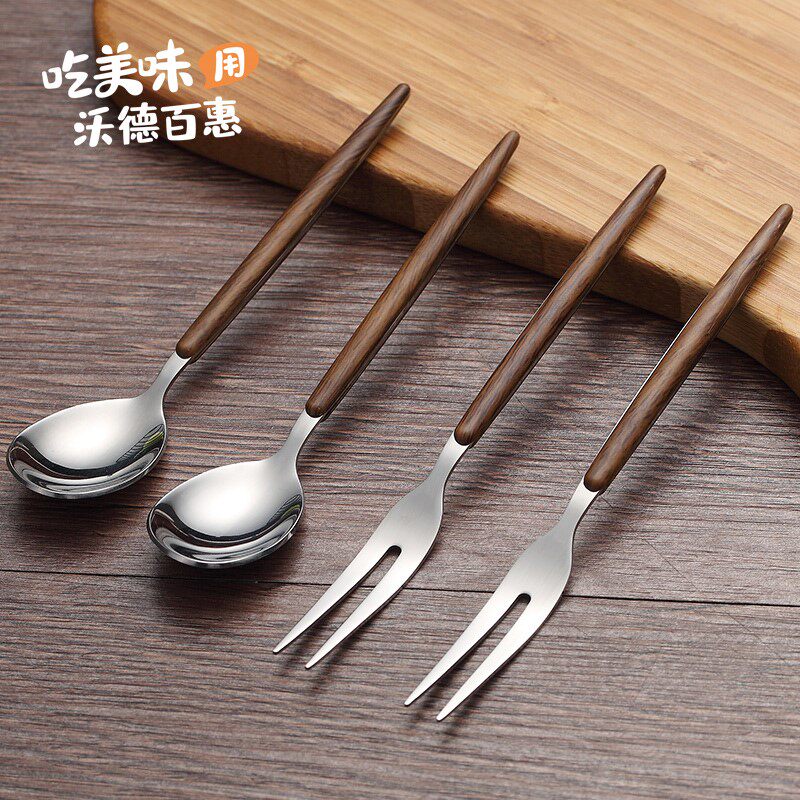 Fruit Fork ins Nordic Nordic 304 Stainless Steel Set Dessert Spoon Home Fruit Shot