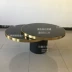 phòng mô hình kỹ thuật đồ nội thất bằng kim loại sơn Titanium vòng bảng cà phê xoay bàn cà phê kính hậu hiện đại - Bàn trà