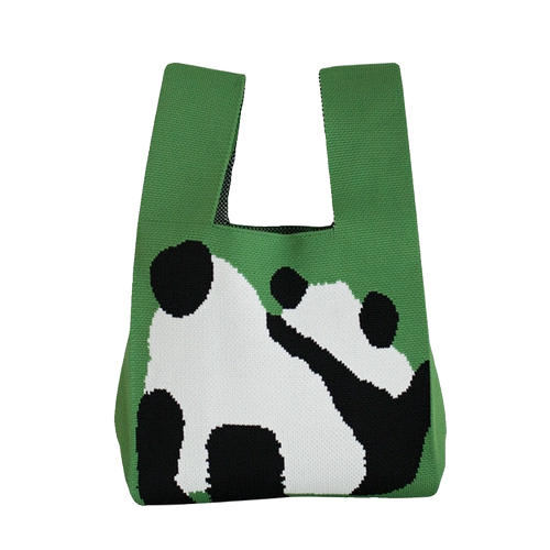 Мультяшная трикотажная небольшая сумка, портативная вместительная и большая сумка через плечо, жилет, барсетка, сумка для еды