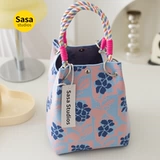 Вместительная и большая трикотажная портативная льняная сумка для выхода на улицу, японские и корейские