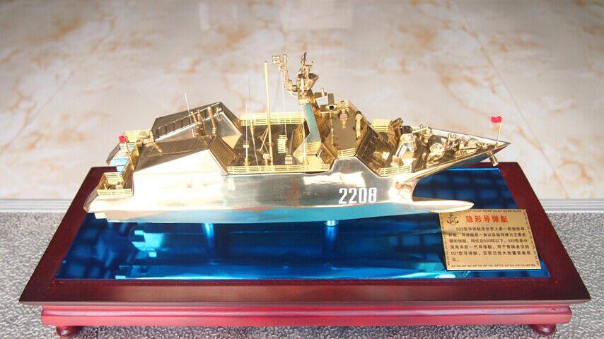 Navy 022 missile ship alloy Military Model 2208 catamaran two two craft warship finished ornaments collection