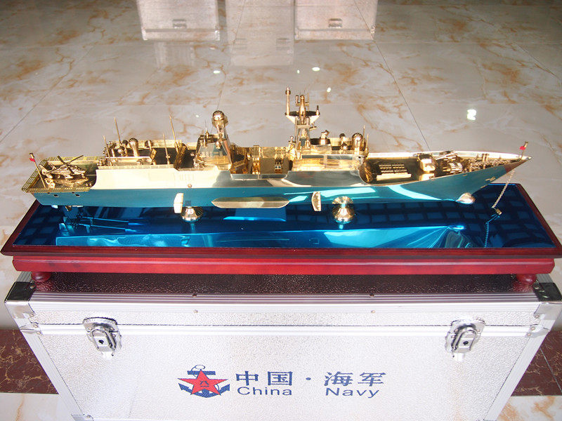 Pure copper 530 Xu State frigate Jiangkai class 530 Missile Warship Alloy Model Collection Discharged Finished Products Pendulum