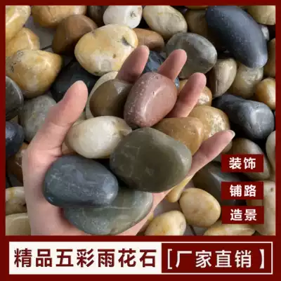 White Polished Pebble multicolored rain flower stone courtyard garden landscape natural size stone raw stone goose soft warm stone