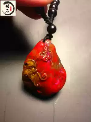 Changhua chicken bloodstone Dahongpao seal handle pieces Laokeng national treasure chicken bloodstone boutique large ornaments to customize