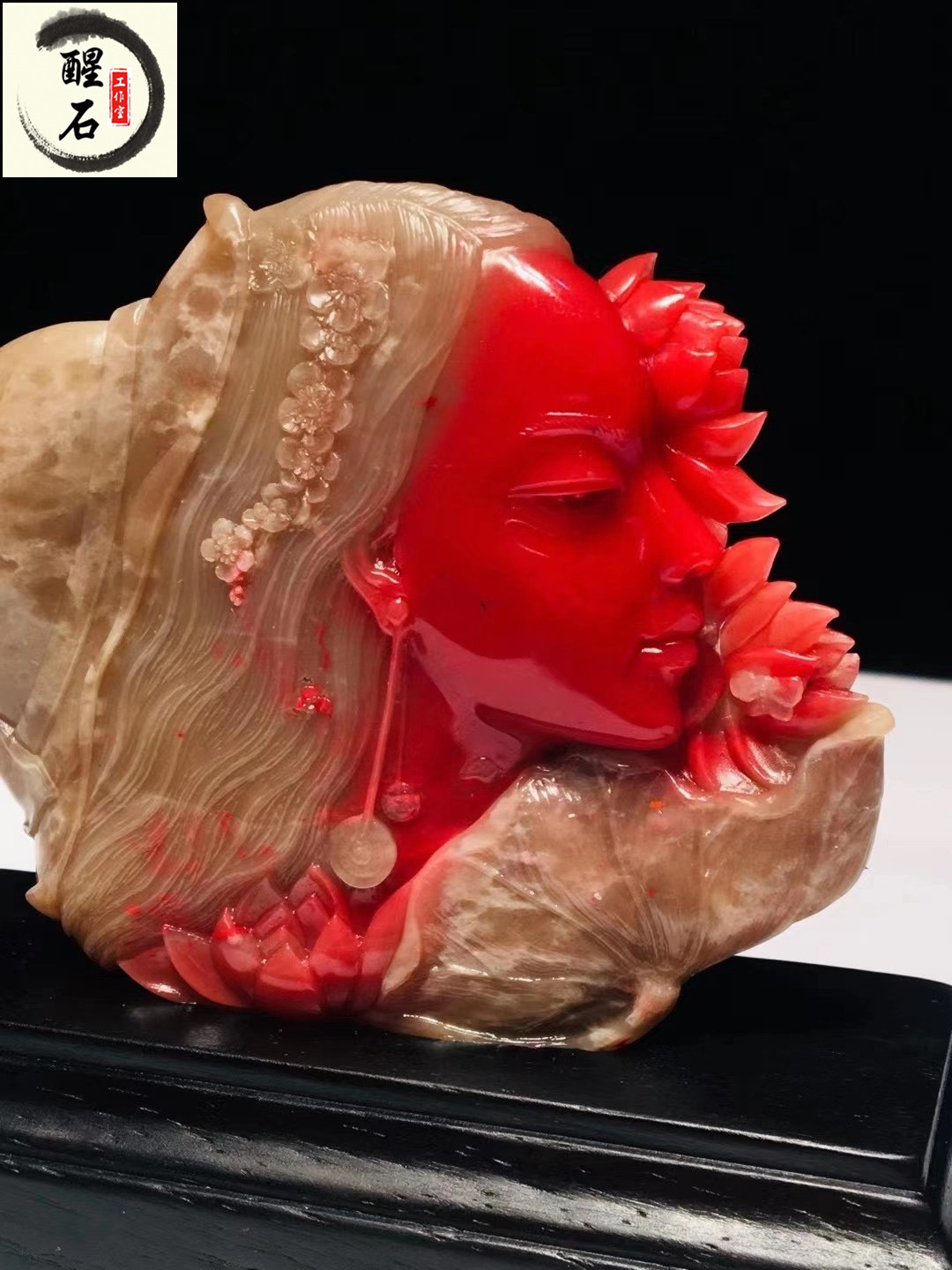 Bahrain chicken bloodstone Dahongpao seal hand handle Changhua Laokeng National Treasure Chicken Bloodstone boutique Pixiu custom