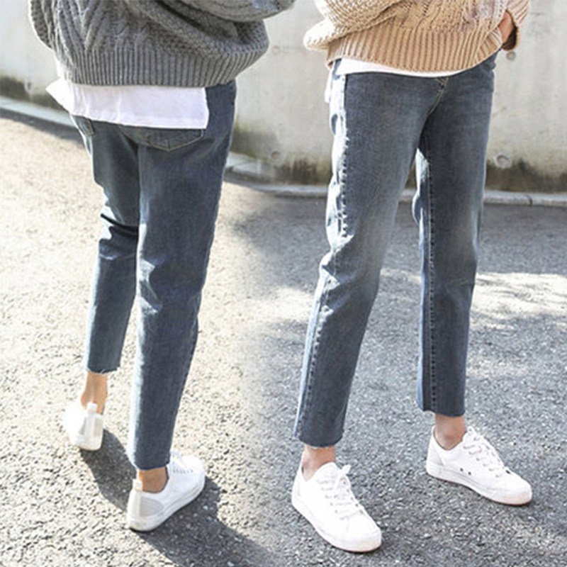Pregnant woman jeans Spring autumn outwear Belly Pants Early Autumn Thin style Fashion Boomer Casual Straight Drum 90% Pregnant Woman Pants
