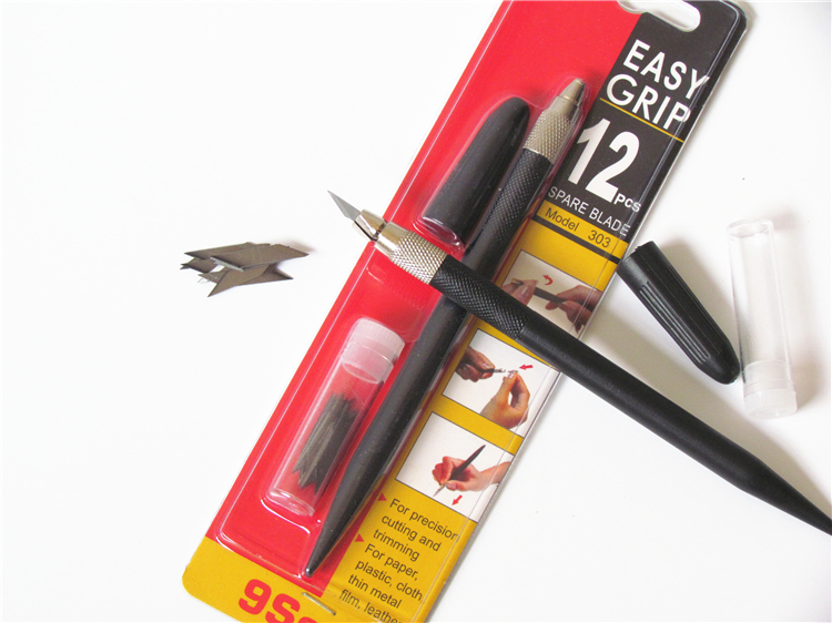 Taiwan 9sea Jiuyang Gundam model hand-carved knife origami tool 12 spare utility knives large size plastic