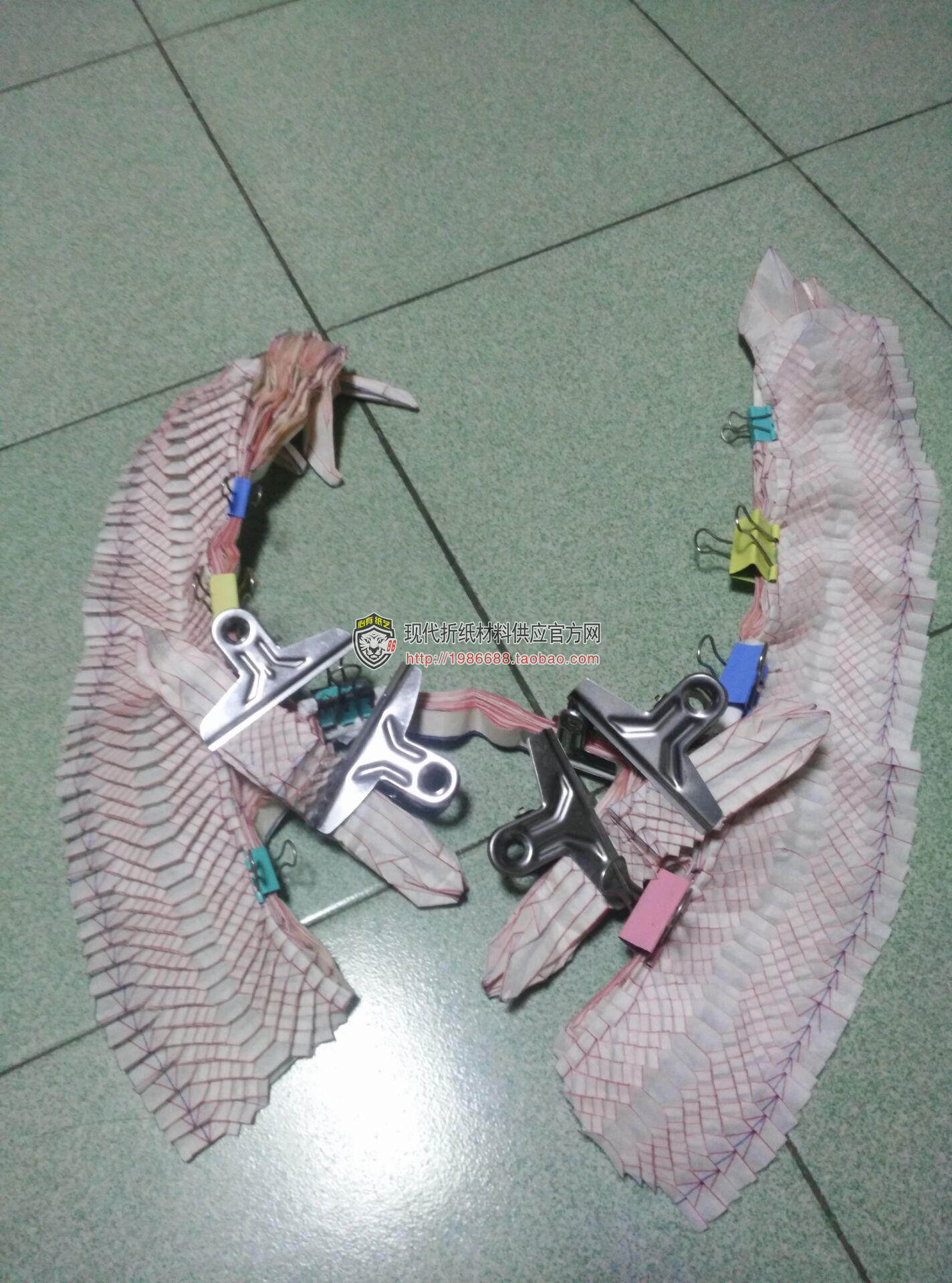 Handmade floral complex folding material white dragon god CP square 120cm Gufeng edition one meter two kraft paper