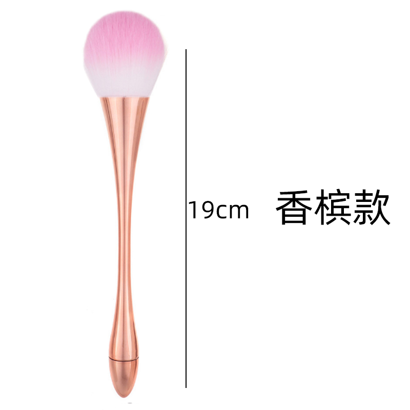 Nail net red tool Đầu to tóc mềm Bàn chải bụi cao cấp Đa chức năng làm sạch thiết yếu dài tay trang điểm cọ - Công cụ Nail dụng cụ làm nail cho người mới bắt đầu