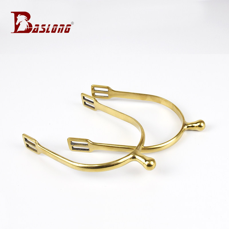 Spurs equestrian Spurs horseback riding gold flowing gold stainless steel presented Spurs with eight feet of dragon horse