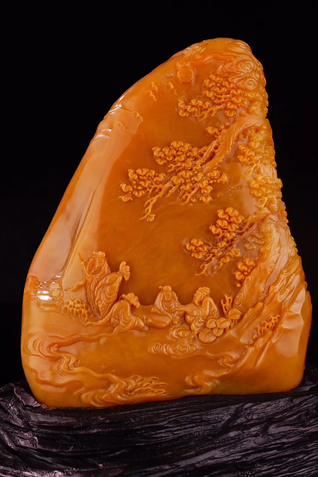 Lao Tian Huang's northern crystal swinging piece Living room Home Xuanguan Merchants Stone Fields Yellow Stones to be customized