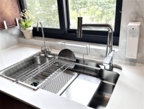 Haruno Bathroom Japanese-style sink large single-slot 3D embossed superconducting functional SUS304 stainless steel kitchen sink
