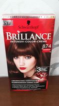 Spot German original Schwarzkopf black head ammonia-free ran hair agent Brillance No 874 Chestnut brown