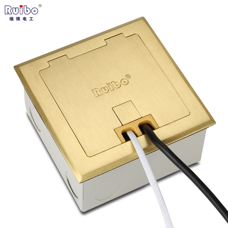 Ruibo ground socket all copper waterproof 130 open type hidden side plug five hole two or three Plug Power ground socket